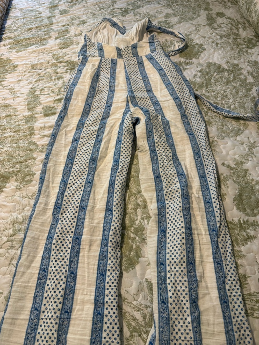 Anthropologie Revolve Line + Dot Agatha Striped Halter Jumpsuit Sz S Fully lined - Picture 9 of 12